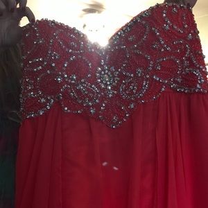 Strapless prom dress